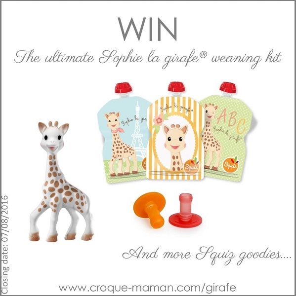 Giveaway - The ultimate Sophie la girafe weaning kit - Squiz - Croque-Maman (600x600 framed)