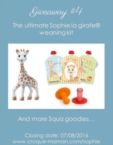 Giveaway - The utlimate Sophie la girafe weaning kit - Squiz - Croque-Maman (rectangle)