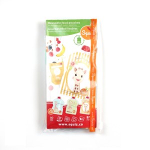 Reusable food pouches for babies – Packaging - Set of 3 – Squiz Sophie la giraffe®