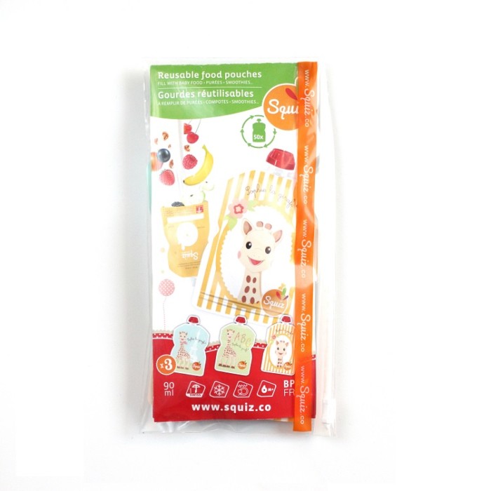 Reusable food pouches for babies – Set of 3 – Sophie la girafe®