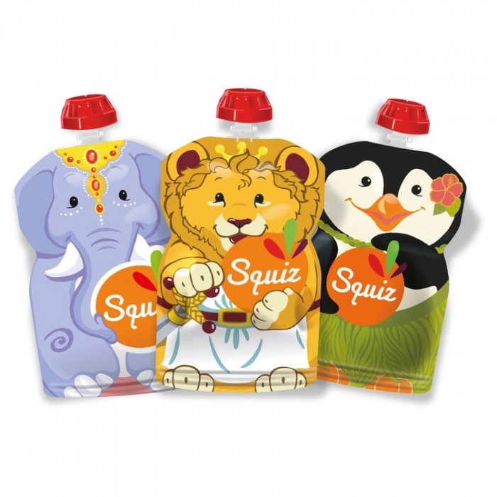 Reusable food pouches for toddlers & children – Set of 3 – Carnival