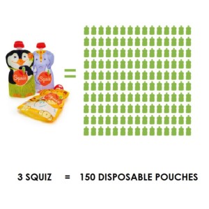 Squiz reusable food pouches - Animals - Saving