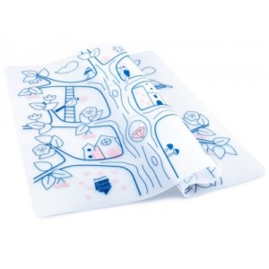 Reusable colouring in placemat set, soft silicone – Super Petit - Magic tree - Croque-Maman - Mat