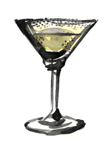 Supermaman cocktail glass by Jennifer Kirkham - Croque-Maman