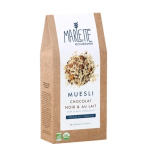 Organic dark and milk chocolate muesli (packaging) - Marlette