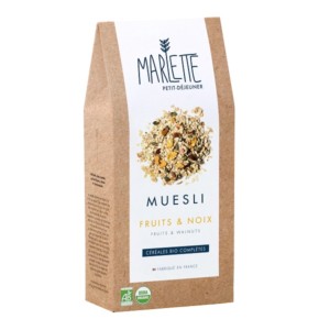 Organic fruit and nut muesli (packaging) - Marlette