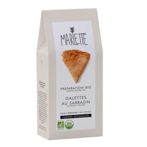Organic buckwheat crepes pancakes galettes baking kit (packaging) - Marlette - Croque-Maman