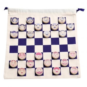 Play' Checkers Draughts travel game - Mesdames Messieurs (playing) - Les jouets libres - Croque-Maman