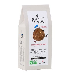 Organic chocolate hazelnut cookies baking mix (packaging) - Marlette - Mathilde Cabanas - Croque-Maman