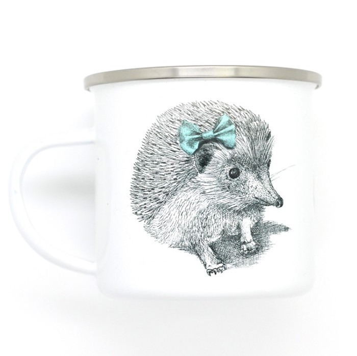 Children’s enamel mug – Miss and Master Hedgehog