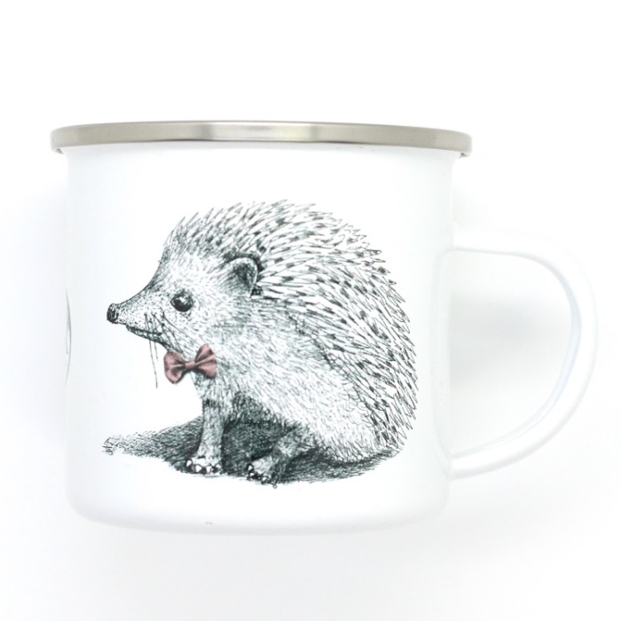 Children’s enamel mug – Miss and Master Hedgehog