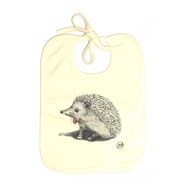 Organic cotton baby bib – Master Hedgehog