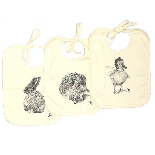 Organic cotton baby bib – Bunny