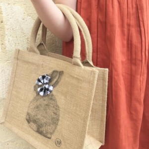 Children jute shopping bag – Miss Bunny - Croque-Maman - Mr Naturaliste - Girl