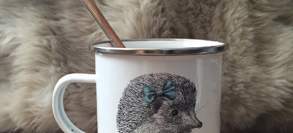 Children’s enamel mug – Miss and Master Hedgehog - Croque-Maman - Mr Naturaliste - 1