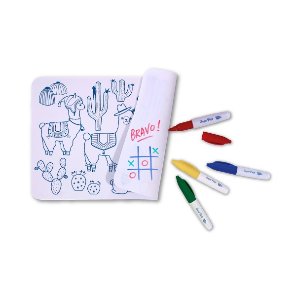 Mini colour and erase mat, with pens – Lama