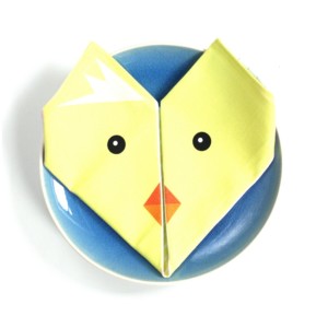 Origami cotton napkins - Chick - Croque-Maman