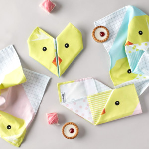Origami cotton napkins - Chick - Lifestyle - Croque-Maman